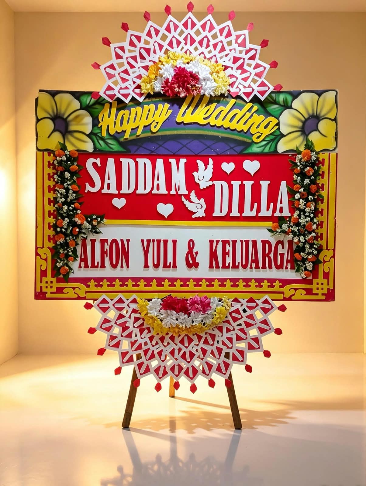 Karangan Bunga Papan Wedding